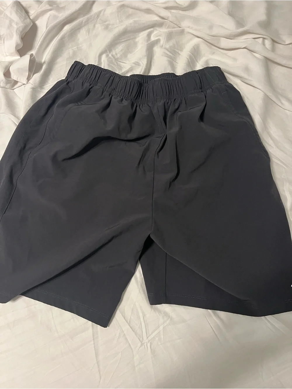 ZELOS Flex Men's Black Athletic Shorts with Liner and Drawstring size L